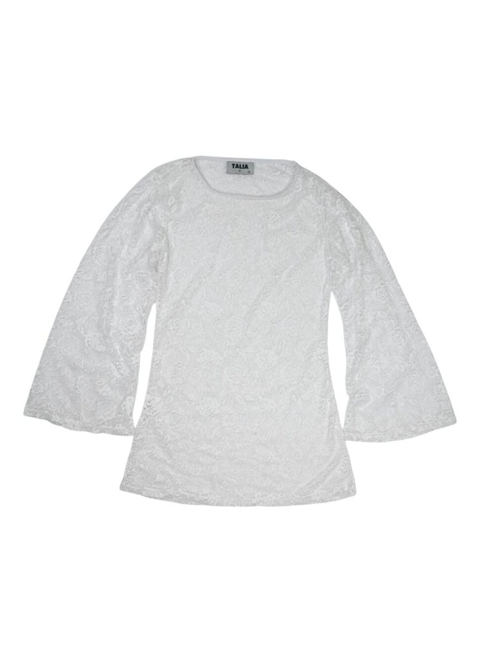 TALIA Floral Lace Dress in White